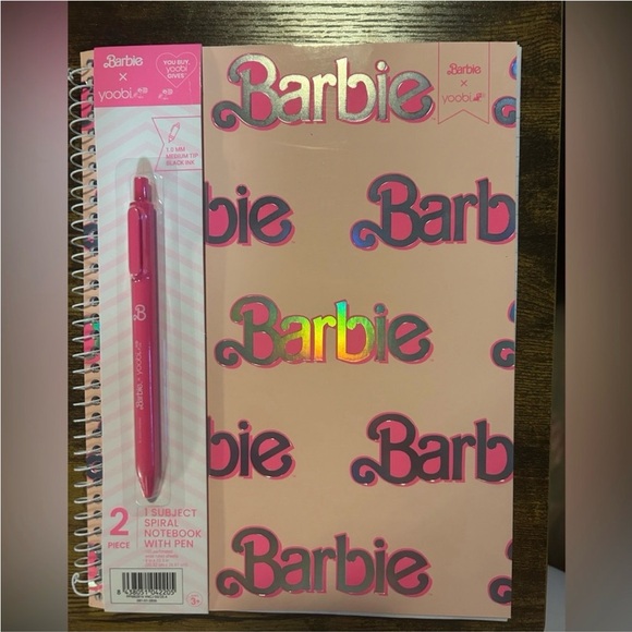 Barbie Yoobi Spiral Notebook & Pink and Blue Pen Trio - Picture 6 of 9